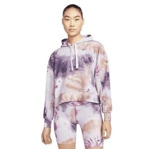 Nike Training Plus Dri-FIT fleece tie dye hoodie in purple and multi Size Large